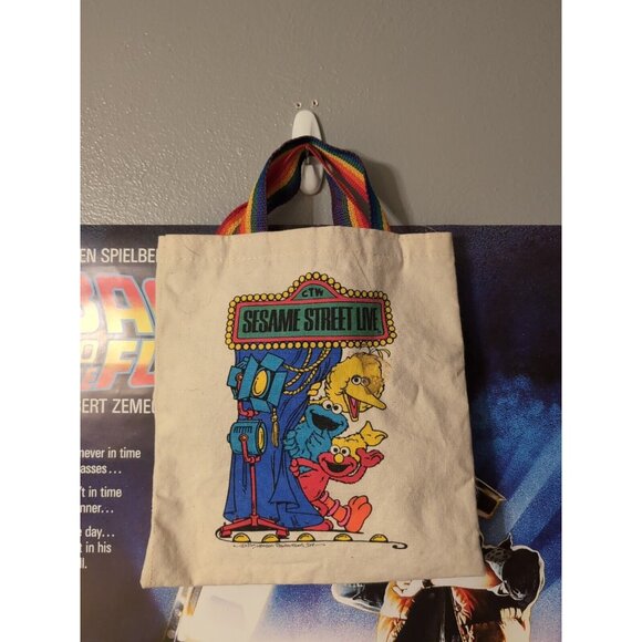 Sesame Street Handbags - VTG 80-90s Sesame Street Live Canvas Bag: Big Bird, Cookie Monster, Elmo